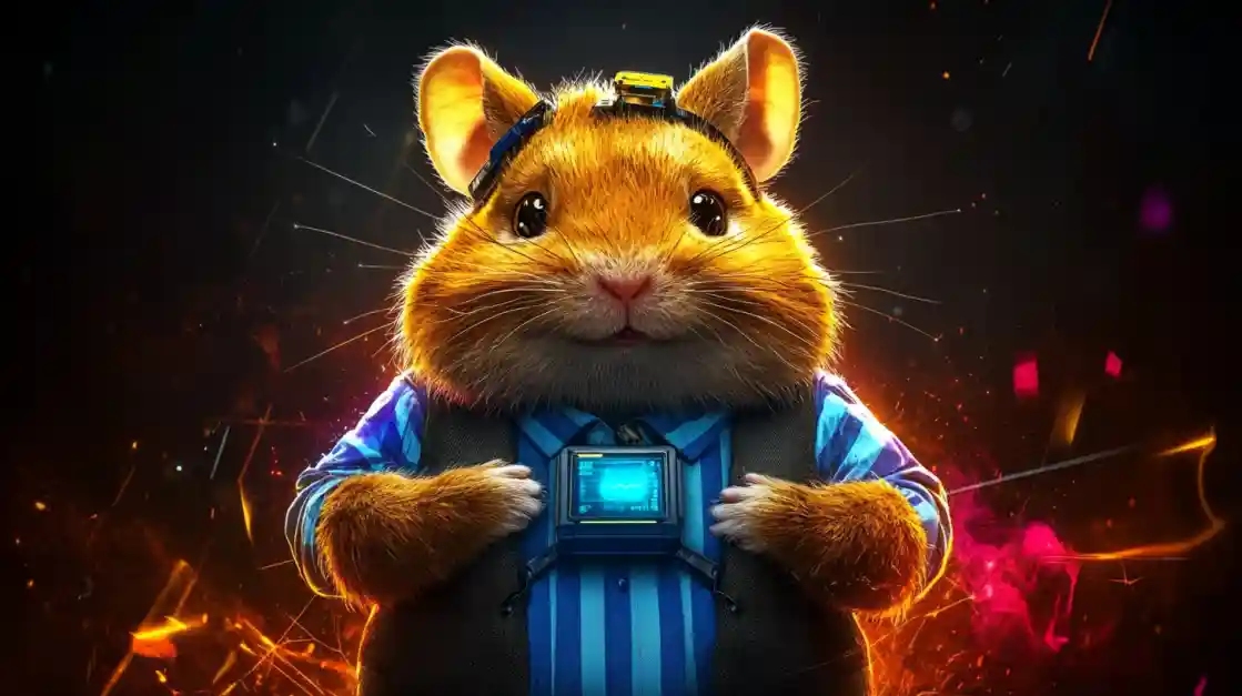 A cute and tech-savvy hamster character wearing a vest and a headset, representing the playful and innovative spirit of cv333bet.